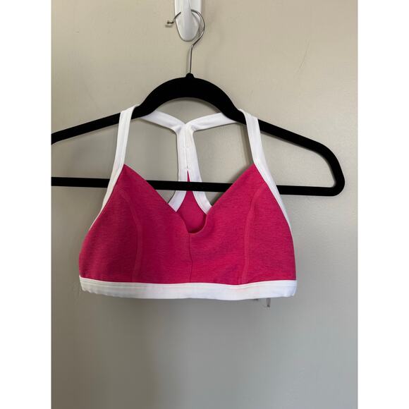 NWOT Women’s Beyond Yoga Spacedye Outlines Bra in Vivid Pink Heather SZ M - Picture 5 of 7
